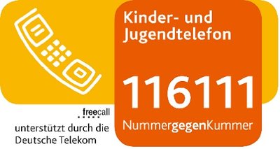 Logo: Numemr gegen Kummer - Kidner- und Jugentelefon
